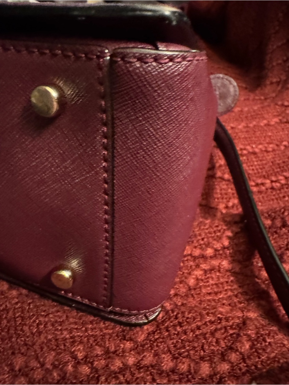 Kate Spade New York Plum Saffiano Leather Tote with Matching Card Holder - Picture 8 of 13